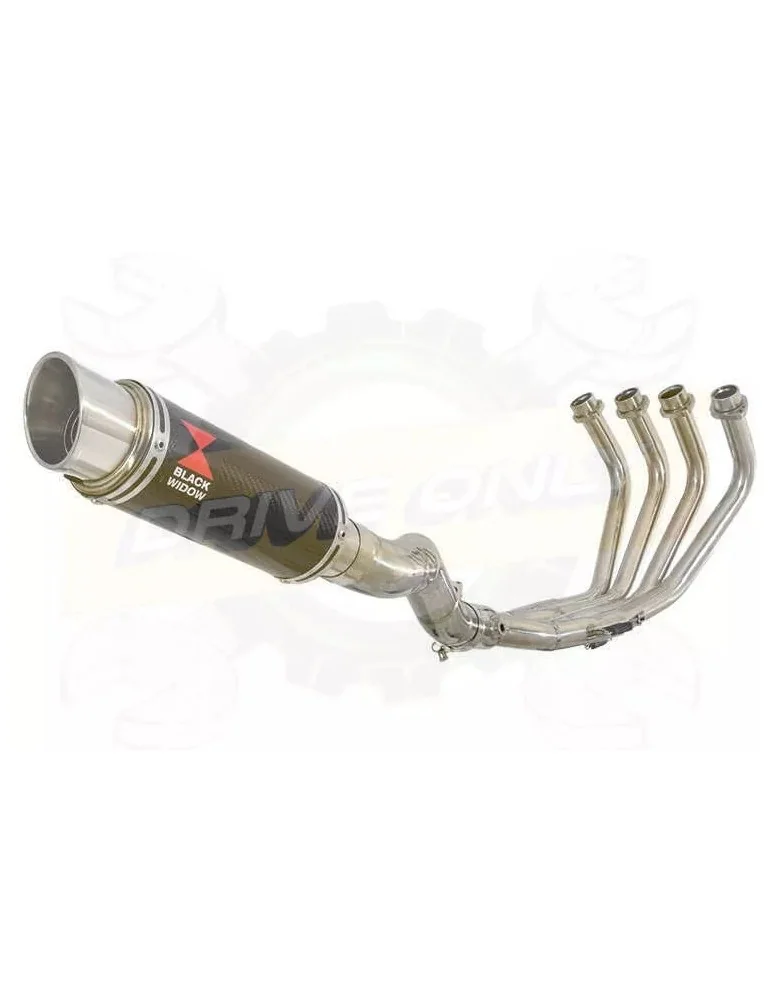 XJ6 Diversion F & N 2009-2015 Passage Haut Décatalyseur Ligne complète & Silencieux GP Rond En Carbone 230mm