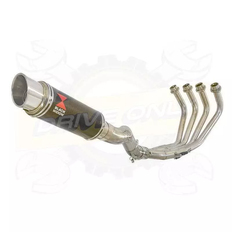 XJ6 Diversion F & N 2009-2015 Passage Haut Décatalyseur Ligne complète & Silencieux GP Rond En Carbone 230mm
