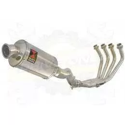 XJ6 Diversion F & N 2009-2015 Passage Haut Décatalyseur Ligne complète & Silencieux Ovale En Inox 230mm