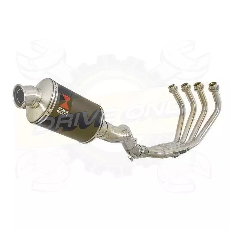 XJ6 Diversion F & N 2009-2015 Passage Haut Décatalyseur Ligne complète & Silencieux Ovale Noir En Inox 230mm
