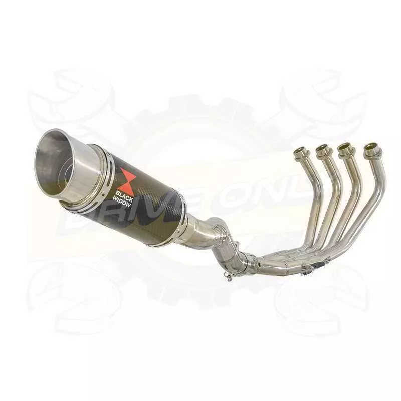 XJ6 Diversion F & N 2009-2015 Passage Haut Décatalyseur Ligne complète & Silencieux Rond En Carbone 200mm