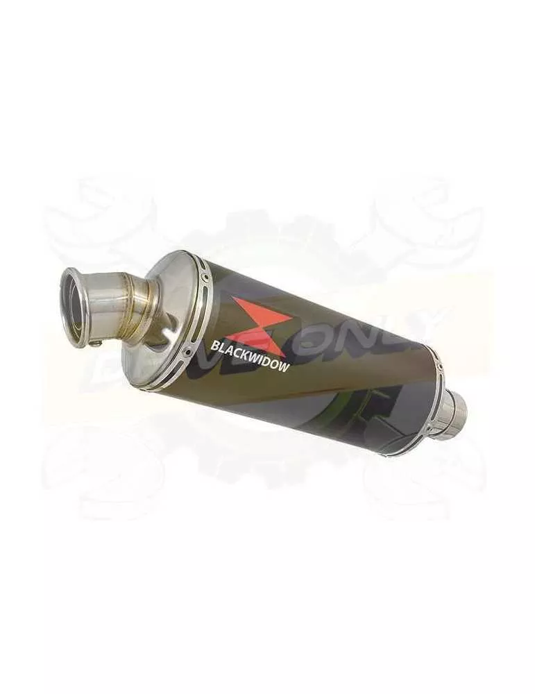 ZX10R ZX10-R E8F E9F E10F 08 09 10 Tube de raccord & Silencieux Rond Noir En Inox 300mm