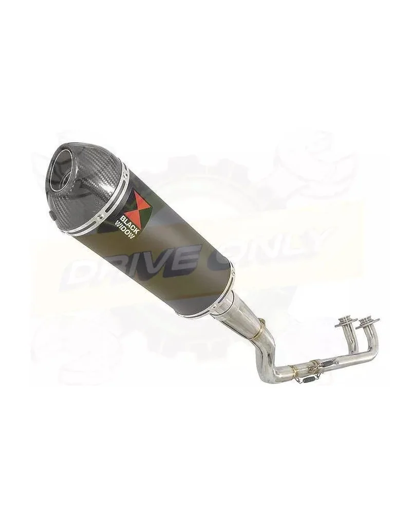 XP 530 TMAX 2012-2016 Ligne complète & Silencieux Ovale Noir En Inox + Canule En Carbone 300mm