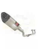 XP 530 TMAX 2012-2016 Ligne complète & Silencieux Tri Ovale en Inox + Canule En Carbone 250mm