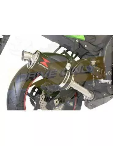 ZX10R ZX10-R E8F E9F E10F 08 09 10 Tube de raccord & Silencieux Ovale En Carbone 300mm