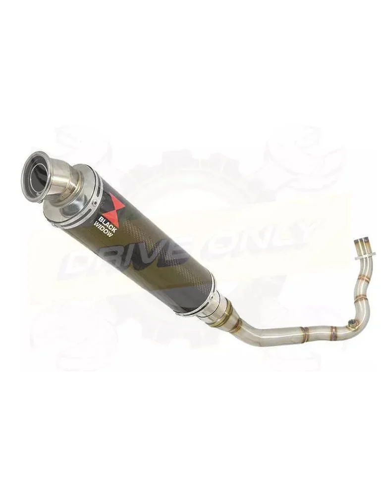 Vespa LX 125 IE (3V) Ligne complète & Silencieux Rond En Carbone 350mm