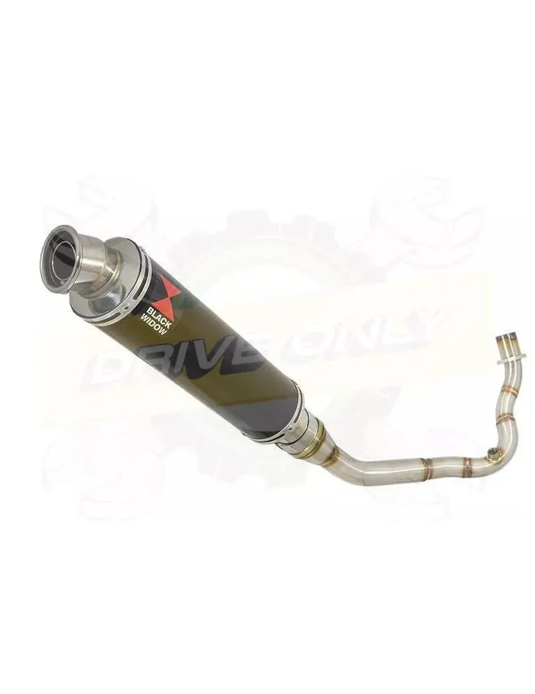 Vespa LX 125 IE (3V) Ligne complète & Silencieux Rond Noir En Inox 350mm