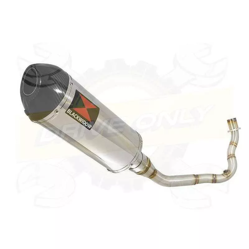 Vespa LX 125 IE (3V) Ligne complète & Silencieux Ovale En Inox + Canule En Carbone 300mm