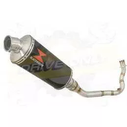 Vespa LX 125 IE (3V) Ligne complète & Silencieux Ovale Noir En Inox 300mm