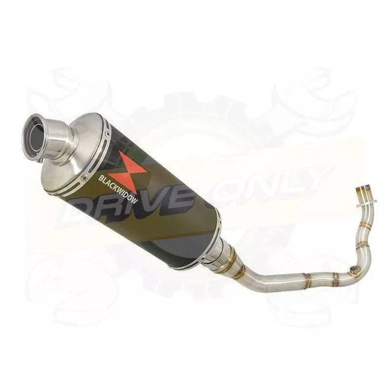 Vespa LX 125 IE (3V) Ligne complète & Silencieux Ovale Noir En Inox 300mm