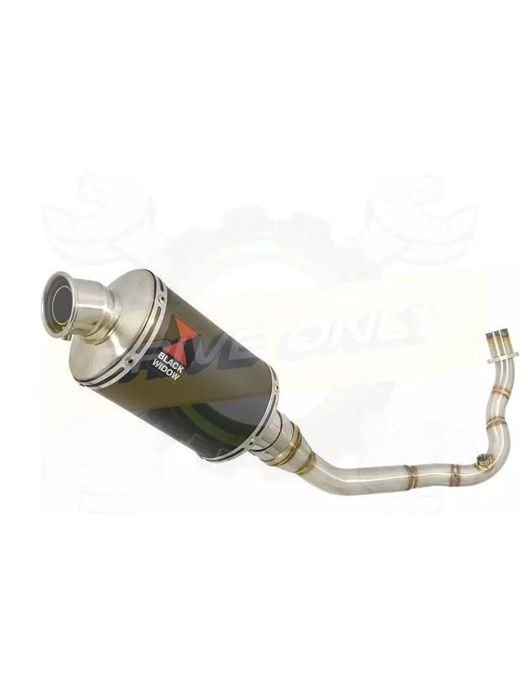 Vespa LX 125 IE (3V) Ligne complète & Silencieux Ovale Noir En Inox 230mm