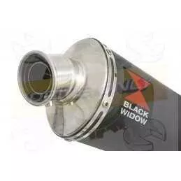 Vespa LX 125 IE (3V) Ligne complète & Silencieux Ovale Noir En Inox 230mm