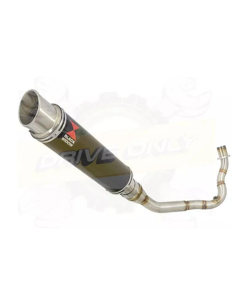 Vespa LX 150 IE (3V) Ligne complète & Silencieux Rond GP Style Noir En Inox 350mm