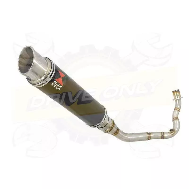 Vespa LX 150 IE (3V) Ligne complète & Silencieux Rond GP Style Noir En Inox 350mm