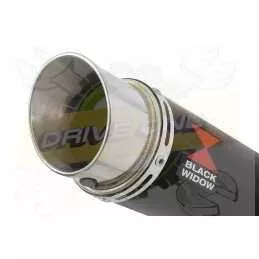 Vespa LX 150 IE (3V) Ligne complète & Silencieux Rond GP Style Noir En Inox 350mm