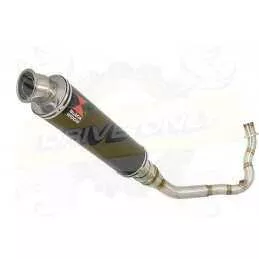 Vespa LX 150 IE (3V) Ligne complète & Silencieux Rond Noir En Inox 350mm