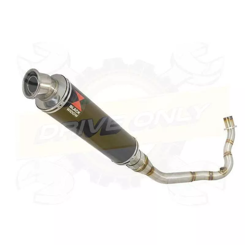 Vespa LX 150 IE (3V) Ligne complète & Silencieux Rond Noir En Inox 350mm