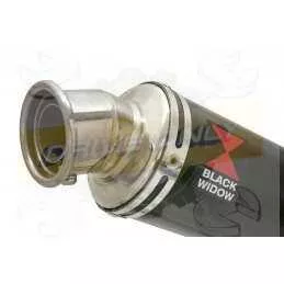 Vespa LX 150 IE (3V) Ligne complète & Silencieux Rond Noir En Inox 350mm