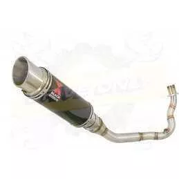 Vespa LX 150 IE (3V) Ligne complète & Silencieux Rond GP Style Noir En Inox 230mm