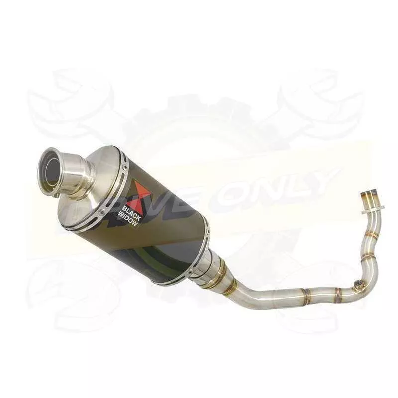 Vespa LX 150 IE (3V) Ligne complète & Silencieux Ovale Noir En Inox 230mm