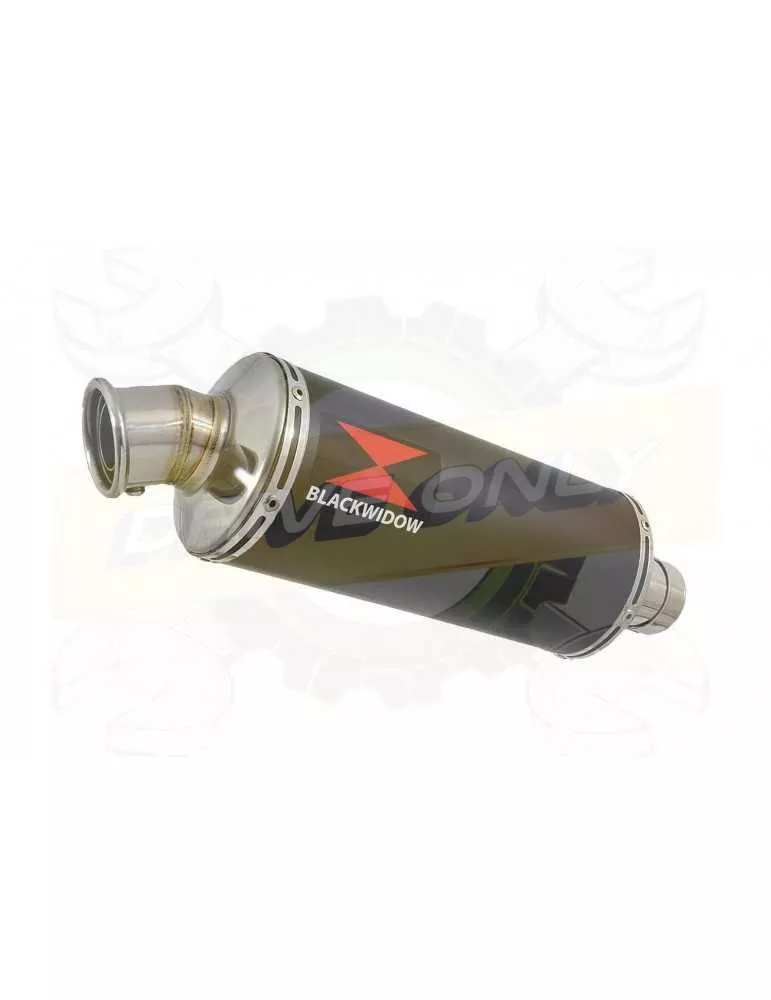 KTM 125 Duke 2011-2016 Decata Silencieux Kit & Silencieux Rond Noir En Inox 300mm