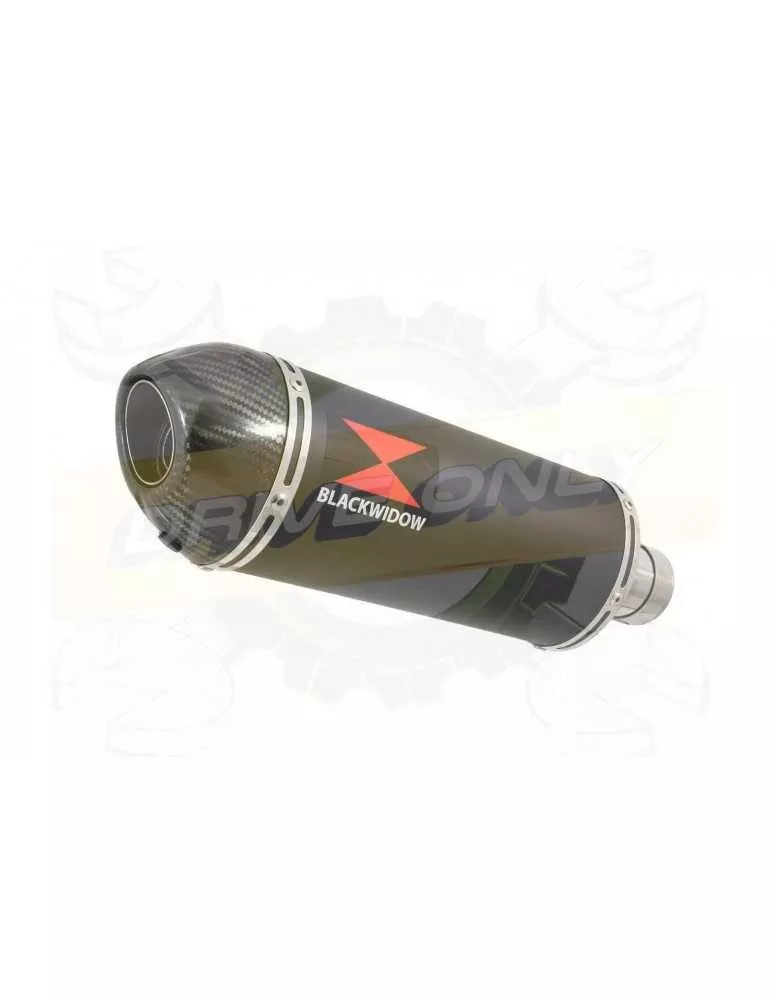 KTM 200 Duke 2011-2016 Decata Silencieux Kit & Silencieux Ovale Noir En Inox + Canule En Carbone 300mm