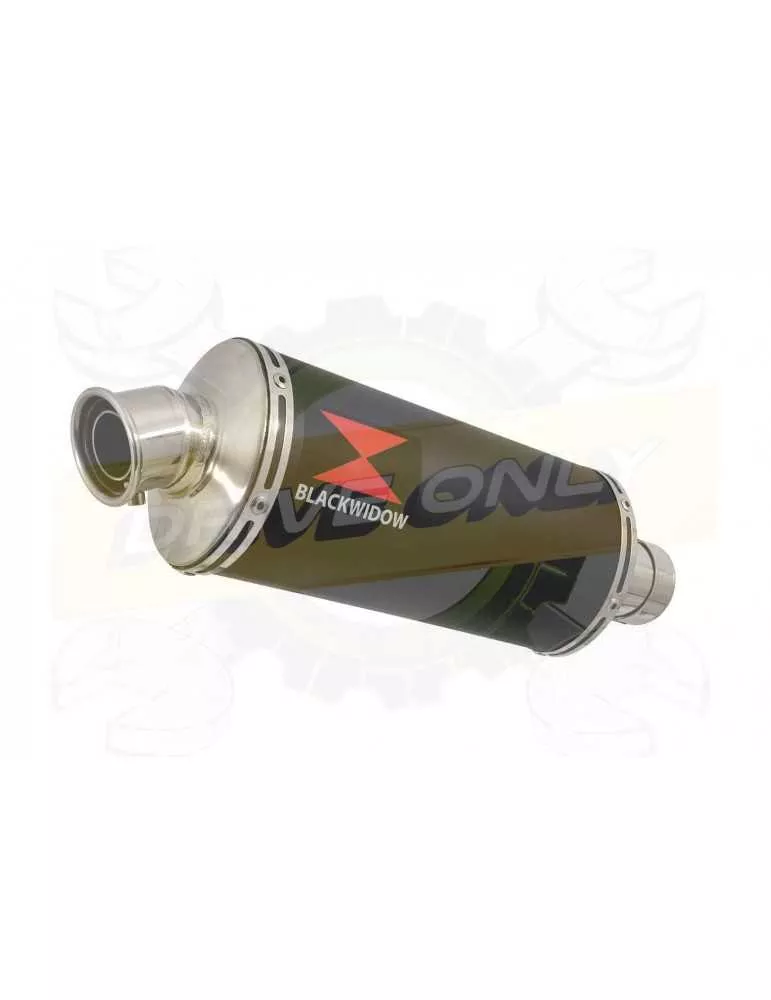 KTM 200 Duke 2011-2016 Decata Silencieux Kit & Silencieux Ovale Noir En Inox 300mm