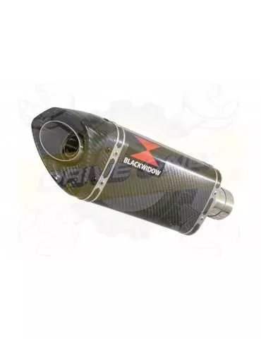 KTM 200 Duke 2011-2016 Decata Silencieux Kit & Silencieux Tri-Ovale en Carbone 250mm