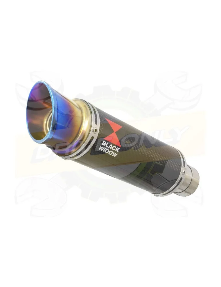 KTM 200 Duke 2011-2016 Decata Silencieux Kit & Silencieux Rond En Carbone + Canule en Inox Anodisé 230mm