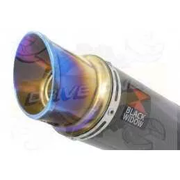 KTM 390 Duke 2011-2016 Decata Silencieux Kit & Silencieux Rond en Carbone + Canule en Inox Anodisé 230mm