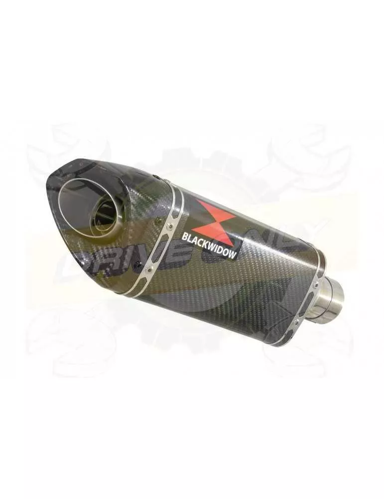 KTM RC 125 2011-2016 Decata Silencieux Kit & Silencieux Tri Ovale en Carbone 250mm