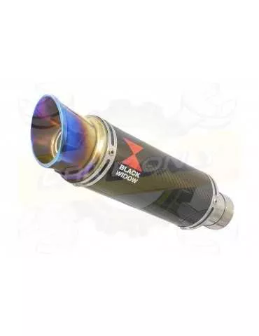 KTM RC 125 2011-2016 Decata Silencieux Kit & Silencieux Rond En Carbone + Canule en Inox Anodisé 230mm