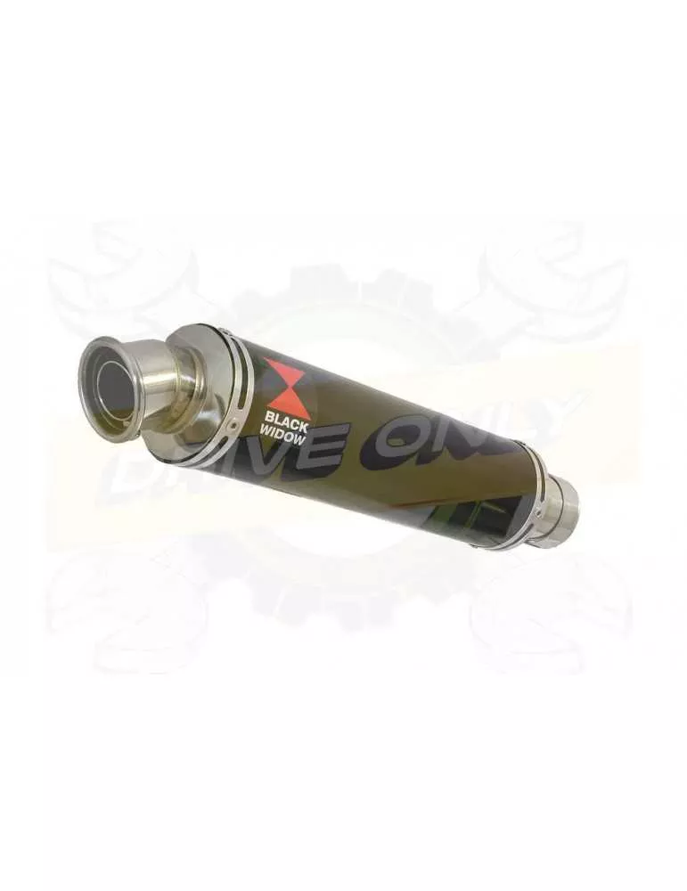 KSR Code X 125 2012-2017 Ligne complète + Silencieux Rond Noir En Inox 350mm