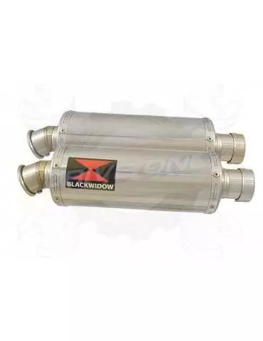 Twin 300mm Round Stainless Steel Slip On Silencers