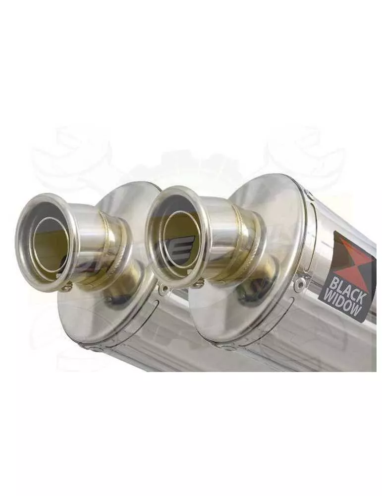 Twin 230mm Oval Stainless Steel Slip On Silencers