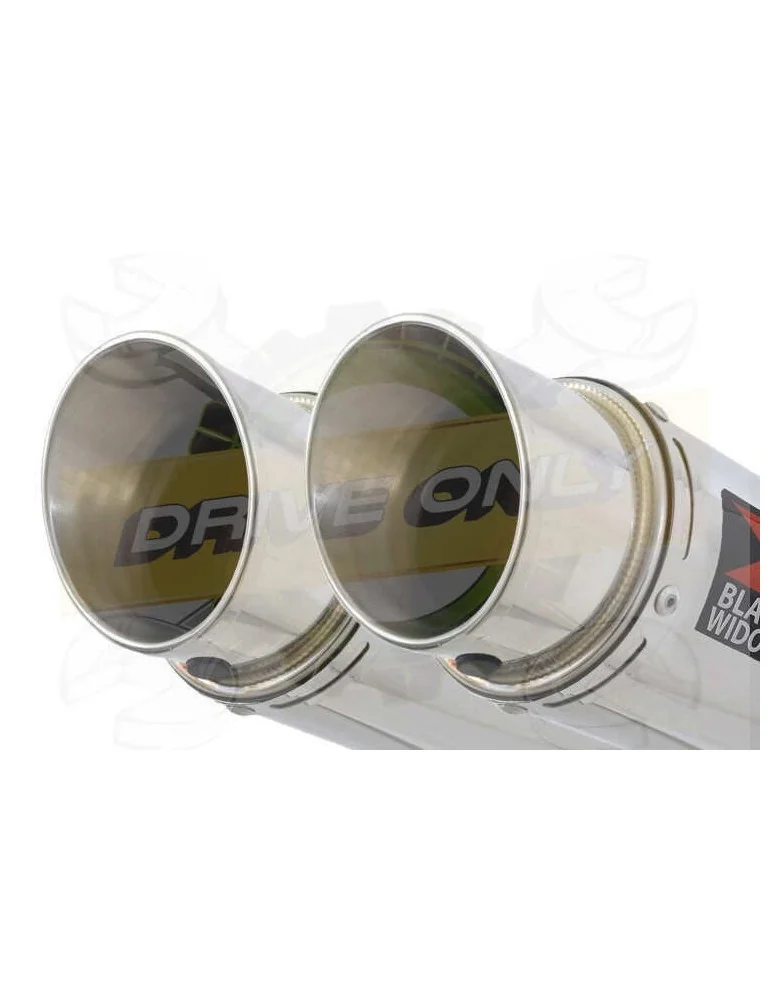 Twin 200mm Round Stainless Steel Slip On Silencer