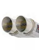 Twin 200mm Round Stainless Steel Slip On Silencer