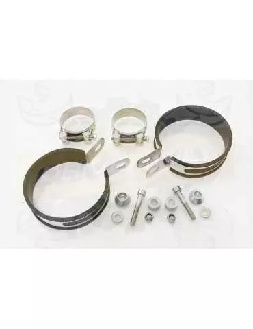 Twin 200mm Round Stainless Steel Slip On Silencer