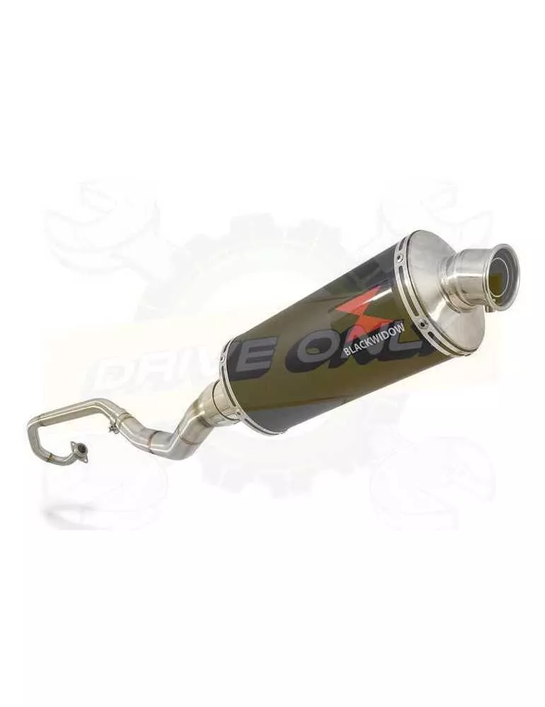 WR 125 R/X 2009/2018 Décatalyseur Ligne complète & Silencieux Ovale Noir En Inox 300mm