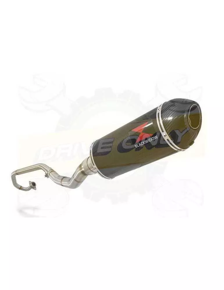 WR 125 R/X 2009/2018 Décatalyseur Ligne complète & Silencieux Ovale En Carbone 300mm