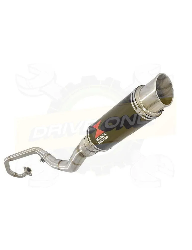 WR 125 R/X 2009/2018 Décatalyseur Ligne complète & Silencieux Rond GP Style Noir En Inox 230mm