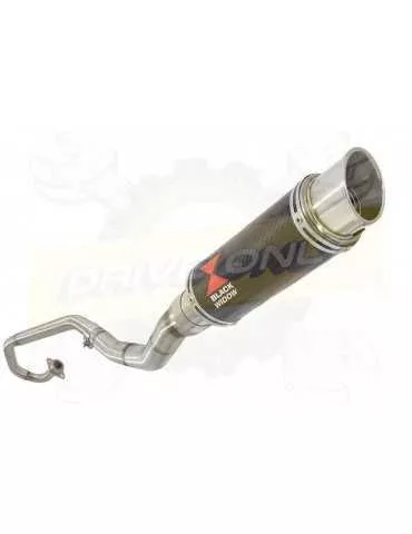 WR 125 R/X 2009/2018 Décatalyseur Ligne complète & Silencieux Rond GP Style en Carbone + Canule en Titane 230mm