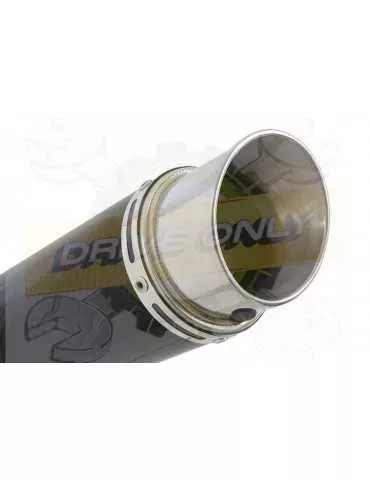 WR 125 R/X 2009/2018 Décatalyseur Ligne complète & Silencieux Rond GP Style en Carbone + Canule en Titane 230mm