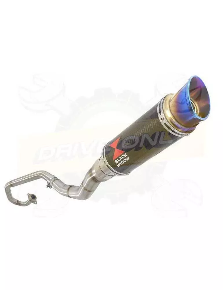 WR 125 R/X 2009/2018 Décatalyseur Ligne complètes & Silencieux GP Rond En Carbone & a En Inox canule Anodisé 230mm