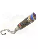 WR 125 R/X 2009/2018 Décatalyseur Ligne complètes & Silencieux GP Rond En Carbone & a En Inox canule Anodisé 230mm