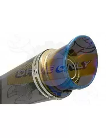 WR 125 R/X 2009/2018 Décatalyseur Ligne complètes & Silencieux GP Rond En Carbone & a En Inox canule Anodisé 230mm
