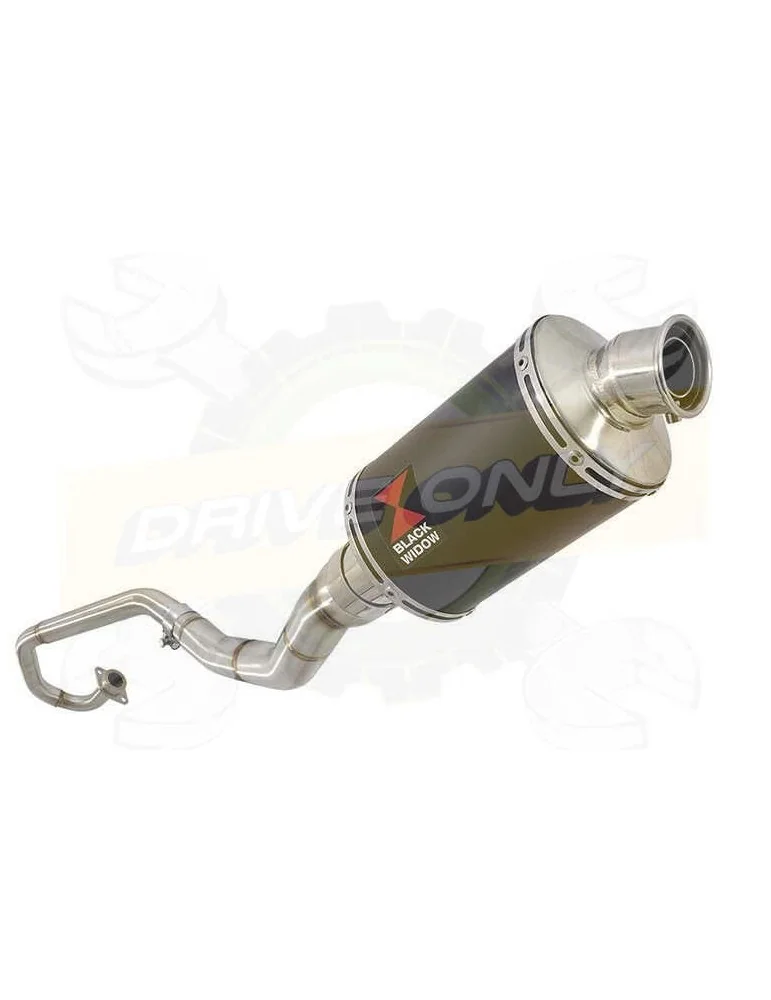 WR 125 R/X 2009/2018 Décatalyseur Ligne complètes & Silencieux Ovale Noir En Inox 230mm