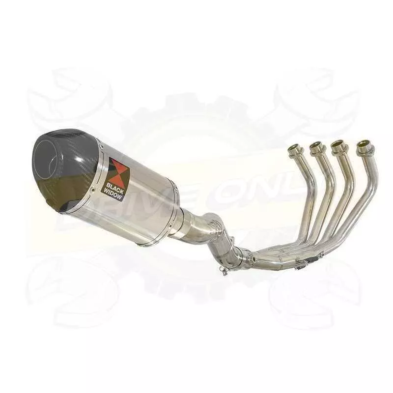 XJ6 Diversion F & N 2009-2015 Passage Haut Décatalyseur Ligne complète & Silencieux Ovale En Inox + Canule En Carbone 200mm