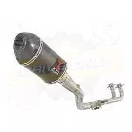 XP 530 TMAX 2012-2016 Ligne complète & Silencieux Ovale Noir En Inox + Canule En Carbone 200mm