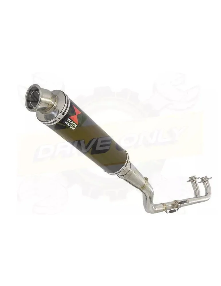 XP 530 TMAX 2012-2016 Ligne complète & Silencieux Rond Noir En Inox 350mm